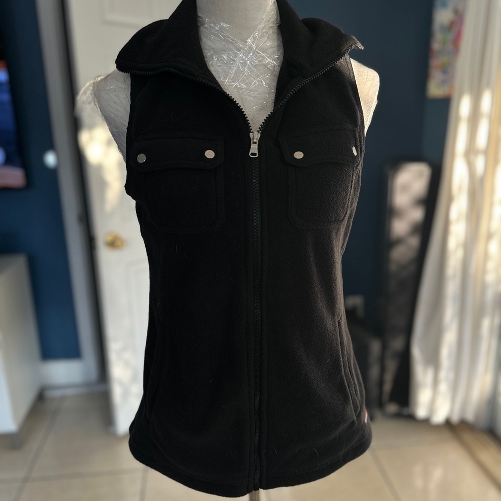 Women's Black Fleece Vest